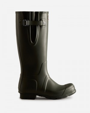 Hunter Tall Side Adjustable Men Wellington Boots Olive | 918142075