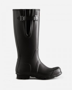 Hunter Tall Side Adjustable Men Wellington Boots Black | 503851206