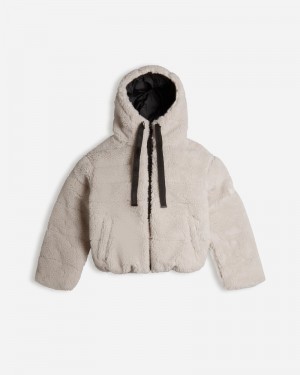 Hunter Wanderer Cosy Puffer Women Jackets Beige | 881353365