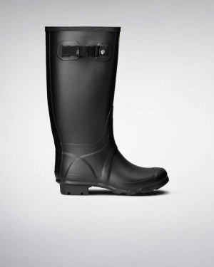 Hunter Wide Leg Women Rain Boots Black | 622248216