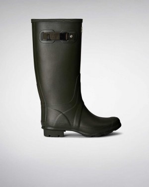 Hunter Wide Leg Women Rain Boots Olive | 605302070