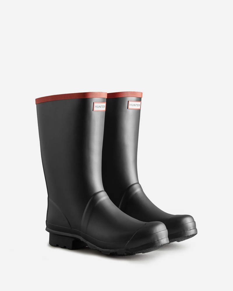 Hunter Argyll Knee Women Short Boots Black | 900143242