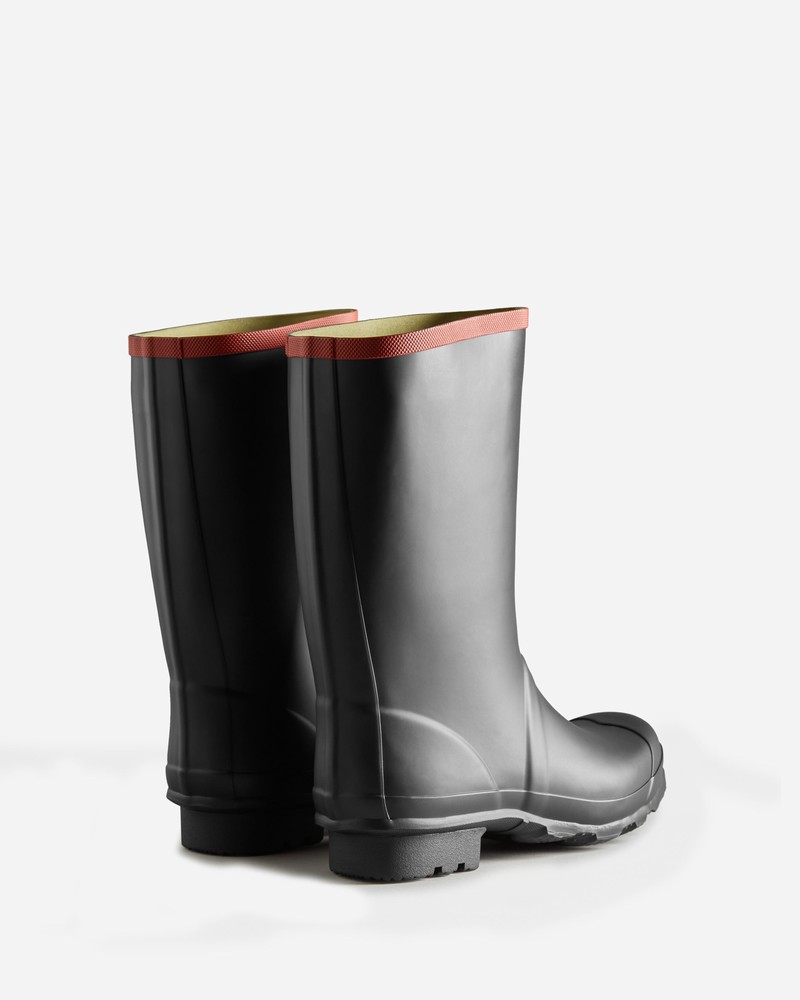 Hunter Argyll Knee Women Short Boots Black | 900143242