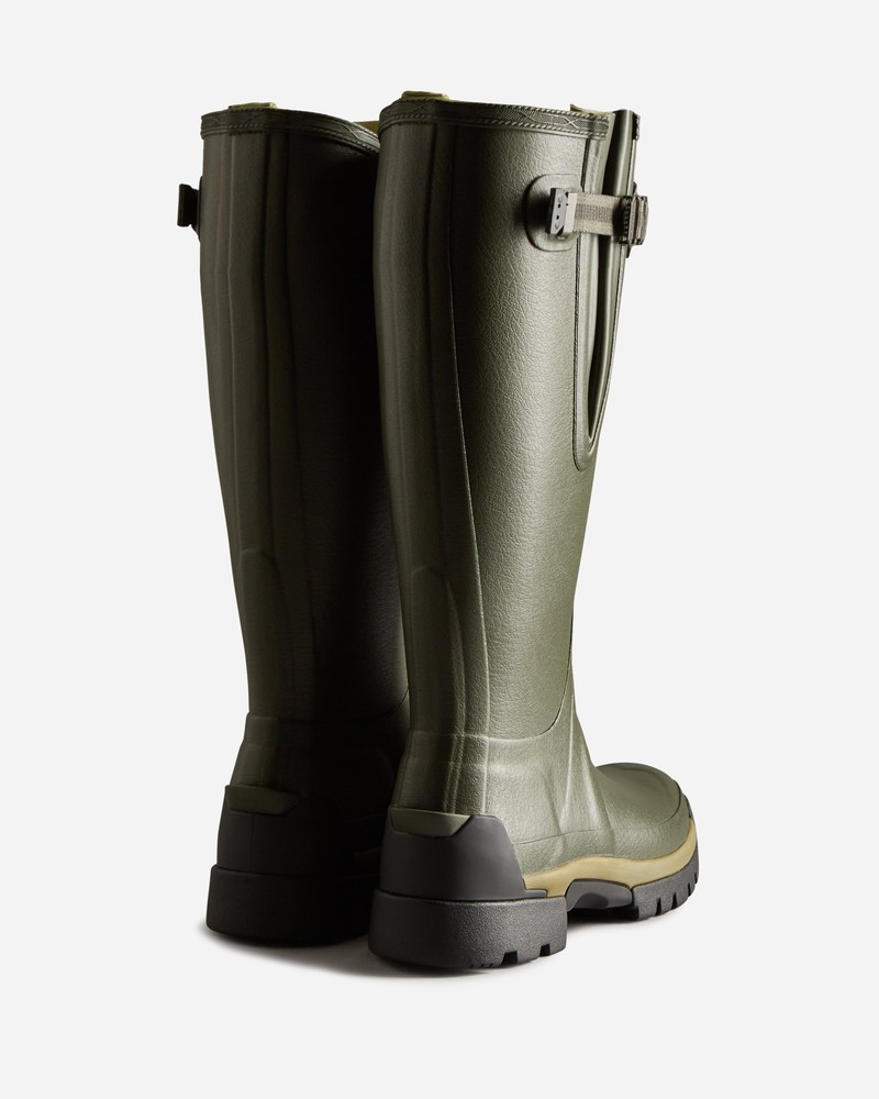 Hunter Balmoral Adjustable 3mm Neoprene Women Wellington Boots Olive | 284977678