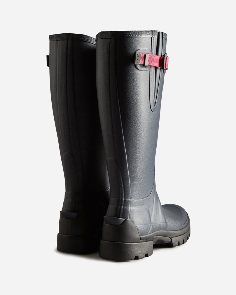 Hunter Balmoral Adjustable 3mm Neoprene Women Wellington Boots Navy | 174719233