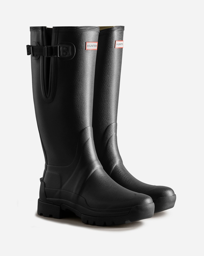 Hunter Balmoral Adjustable 3mm Neoprene Men Wellington Boots Black | 261034092