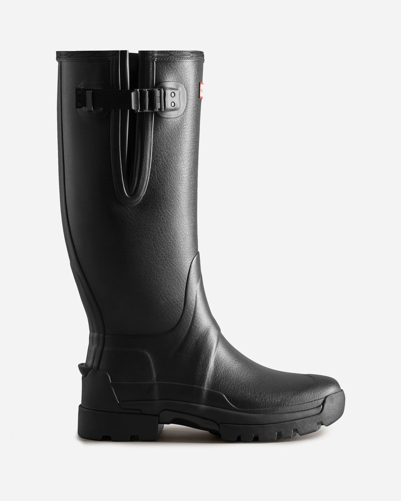 Hunter Balmoral Adjustable 3mm Neoprene Men Wellington Boots Black | 261034092