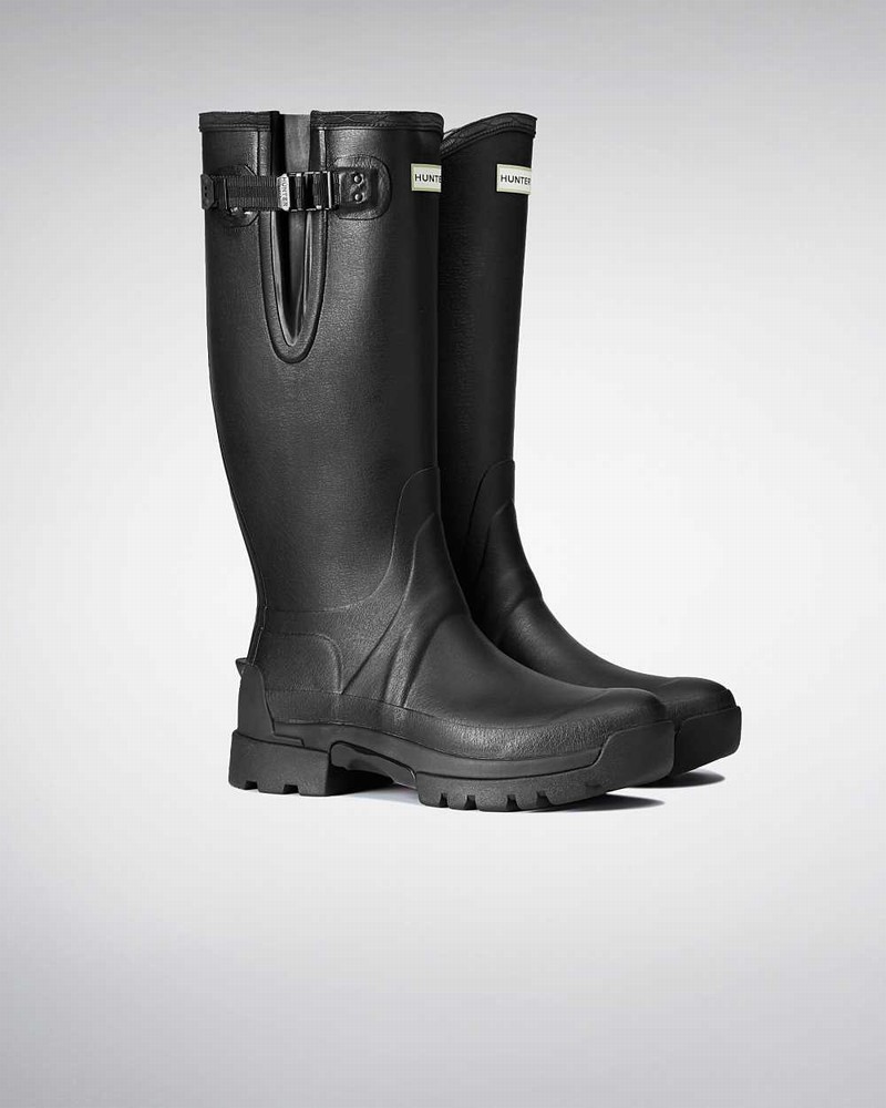 Hunter Balmoral Adjustable 3mm Neoprene Men Wellington Boots Black | 737509703