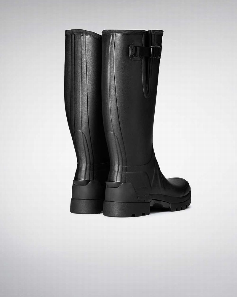 Hunter Balmoral Adjustable 3mm Neoprene Men Wellington Boots Black | 737509703
