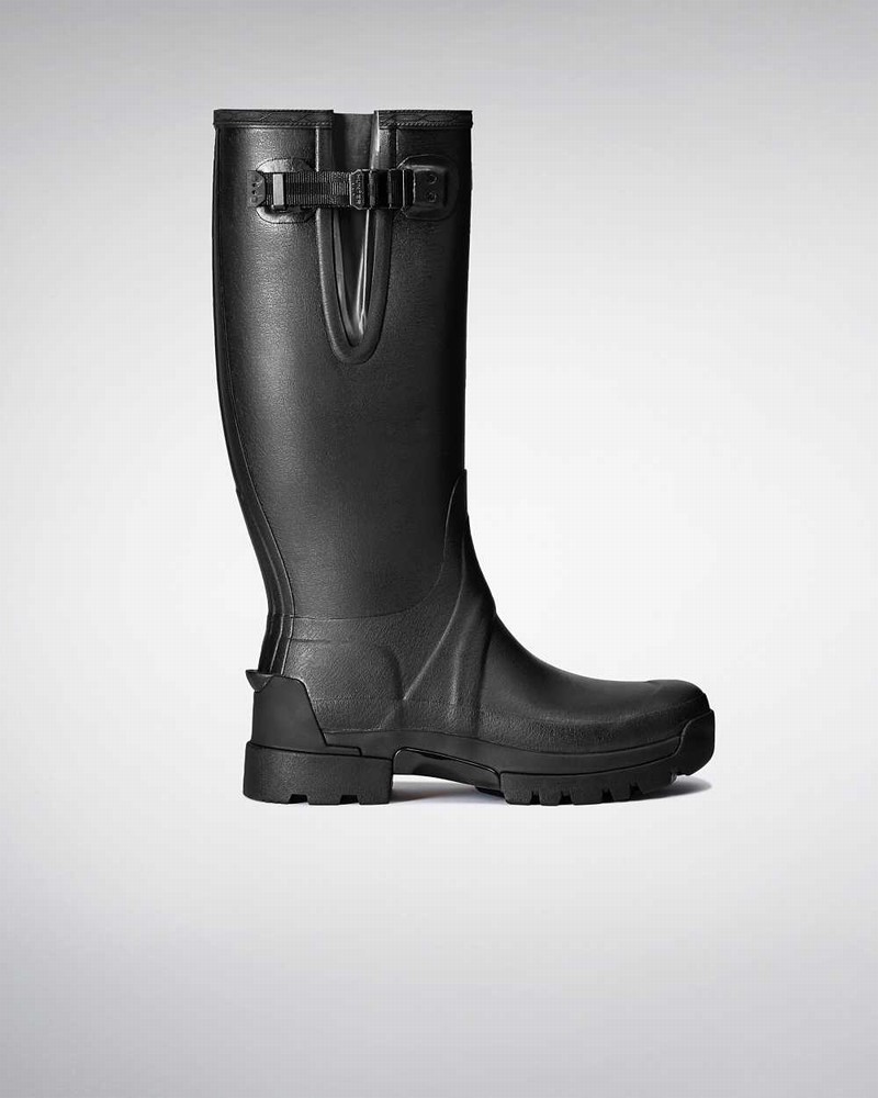 Hunter Balmoral Adjustable 3mm Neoprene Men Wellington Boots Black | 737509703