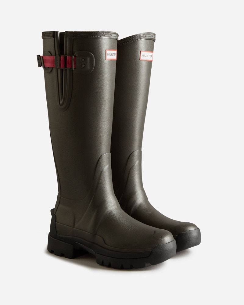 Hunter Balmoral Adjustable 3mm Neoprene Women Wellington Boots Beige | 403916034