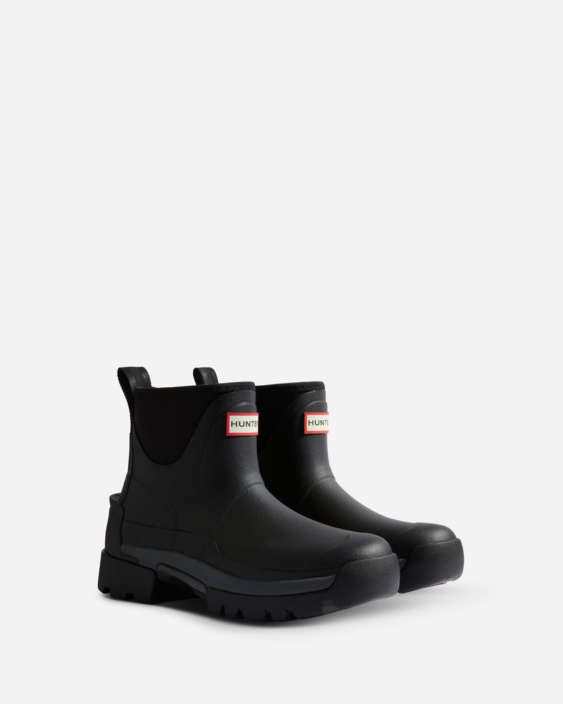 Hunter Balmoral Chelsea Neoprene Hybrid Women Boots Black | 808584889
