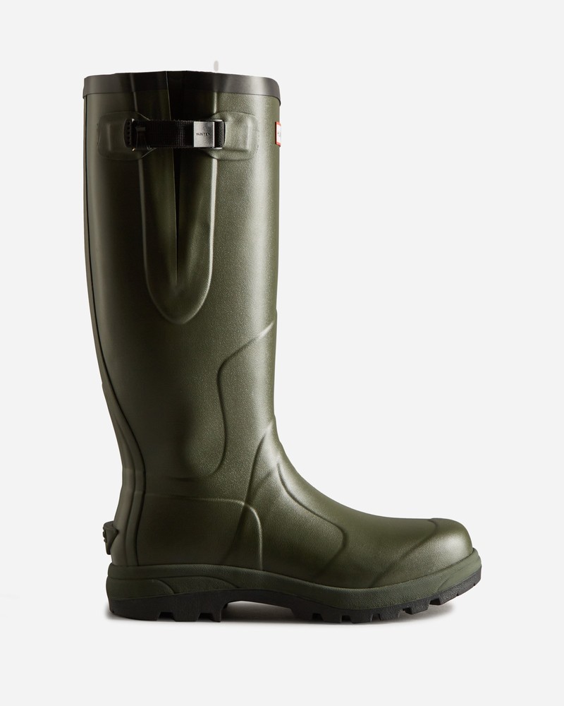 Hunter Balmoral Classic Side Adjustable Men Wellington Boots Green | 921499528