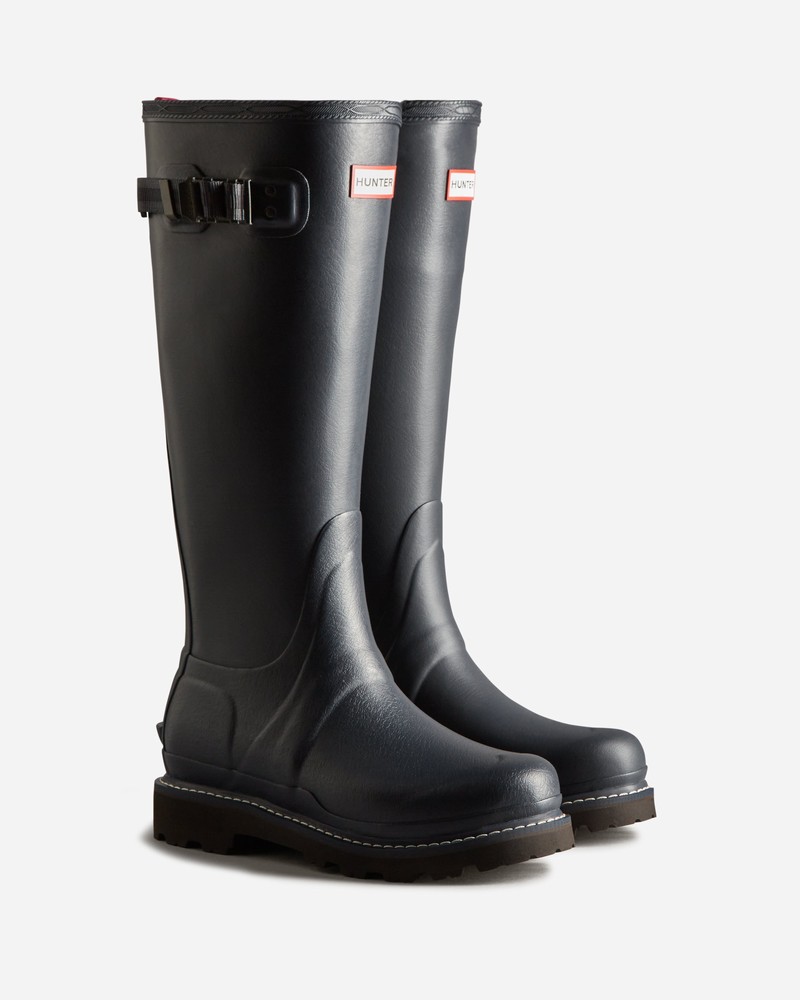 Hunter Balmoral Commando Sole Women Wellington Boots Black | 506014580