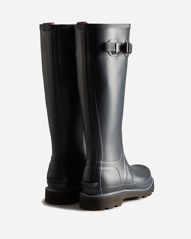 Hunter Balmoral Commando Sole Women Wellington Boots Black | 506014580