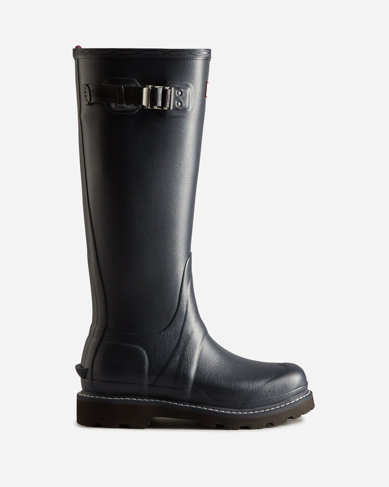 Hunter Balmoral Commando Sole Women Wellington Boots Black | 506014580