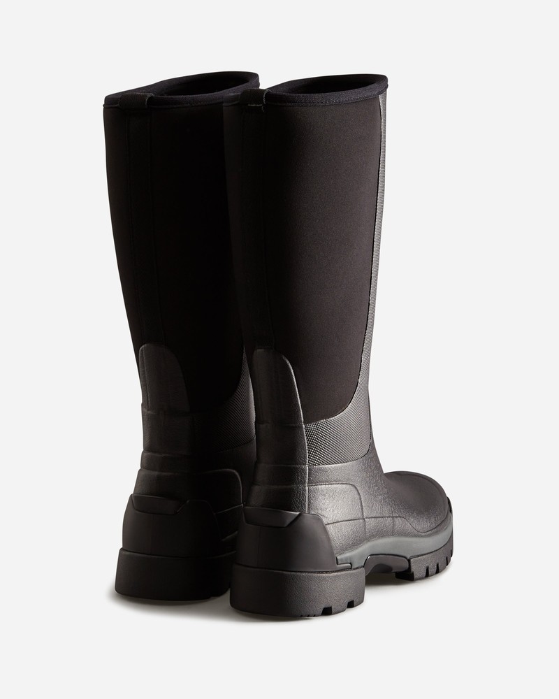 Hunter Balmoral Field Hybrid Tall Women Wellington Boots Black | 819177526