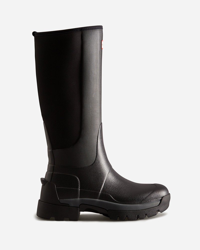 Hunter Balmoral Field Hybrid Tall Women Wellington Boots Black | 819177526