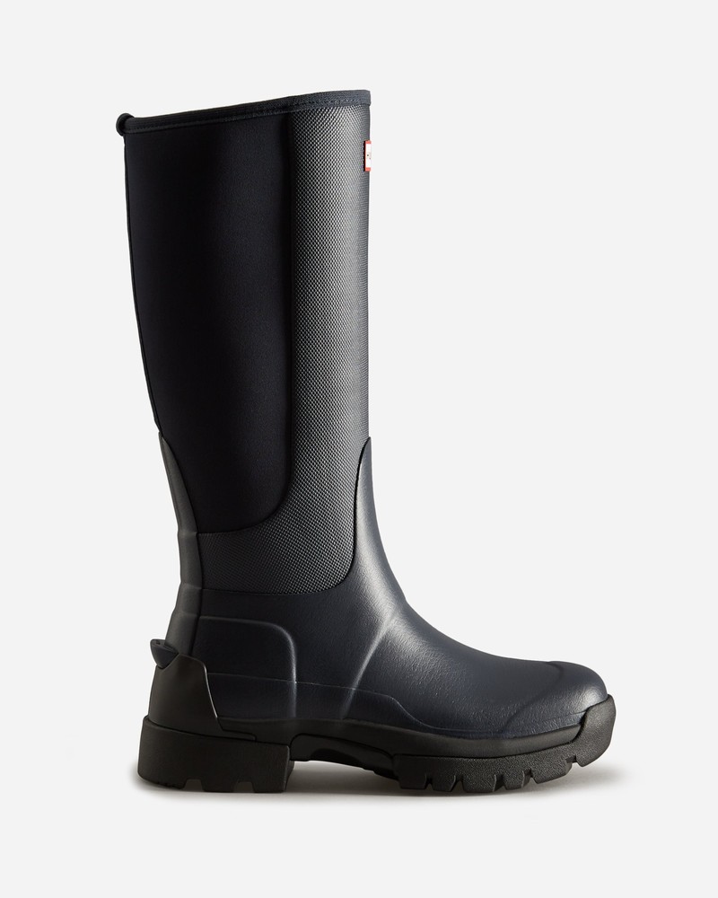 Hunter Balmoral Field Hybrid Tall Women Wellington Boots Black | 313712322