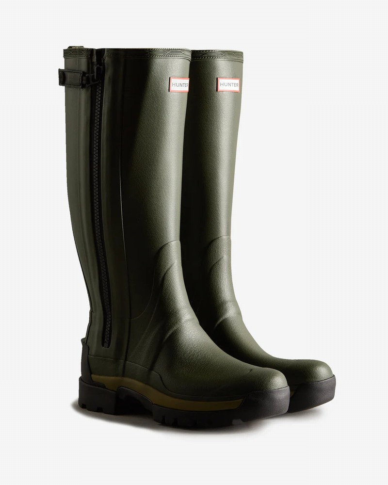 Hunter Balmoral Full Zip Tech Sole Men Tall Boots Green | 185401744