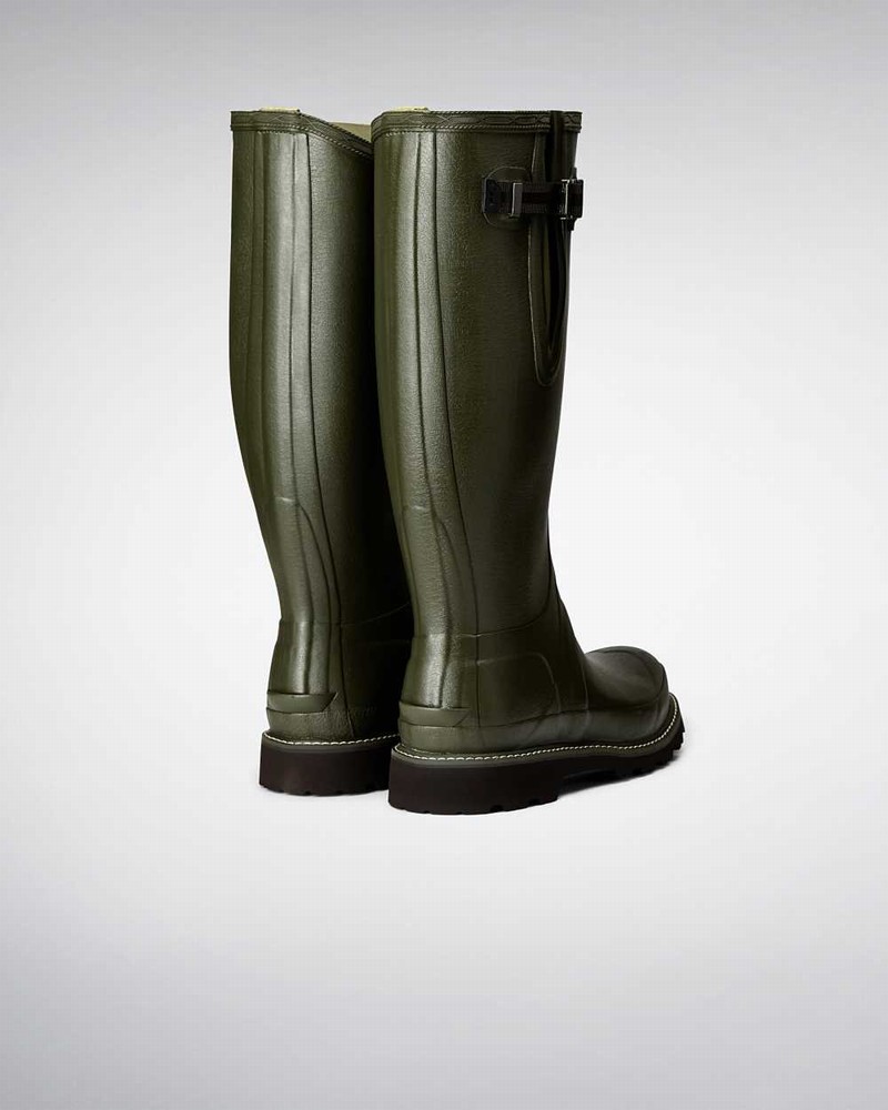 Hunter Balmoral Side Adjustable Men Wellington Boots Olive | 815023037