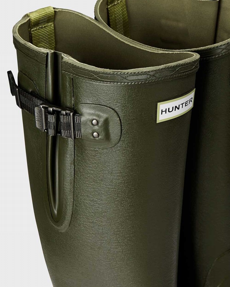 Hunter Balmoral Side Adjustable Men Wellington Boots Olive | 815023037