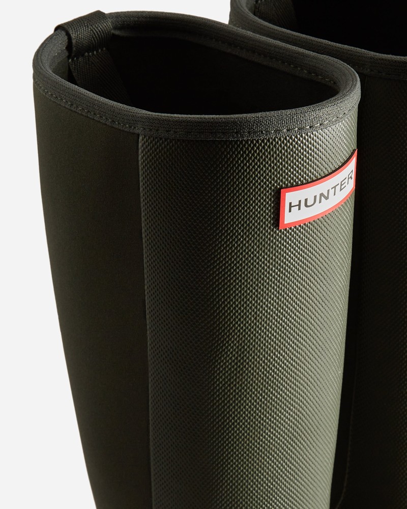 Hunter Balmoral Tall Neoprene Hybrid Women Boots Green | 716488798