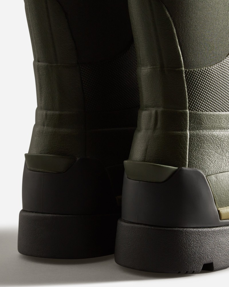 Hunter Balmoral Tall Neoprene Hybrid Women Boots Green | 716488798