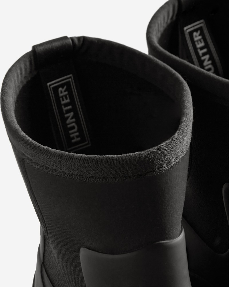 Hunter City Explorer Neoprene Women Short Boots Black | 801382394