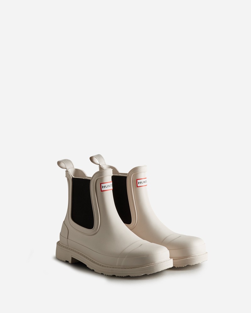 Hunter Commando Women Chelsea Boots Beige | 971695582