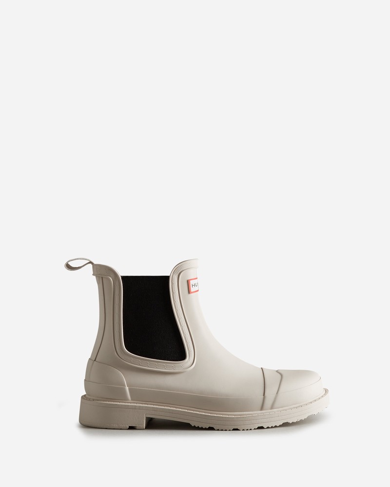Hunter Commando Women Chelsea Boots Beige | 971695582