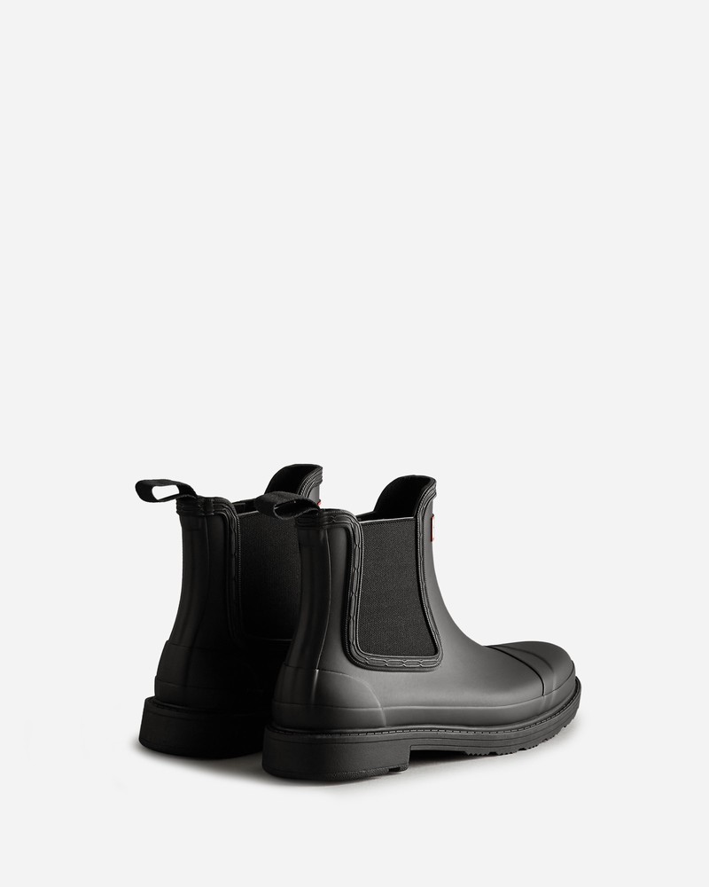 Hunter Commando Women Chelsea Boots Black | 160787905