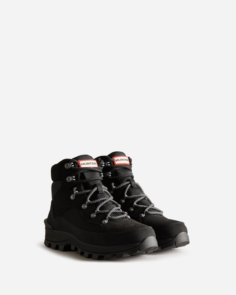 Hunter Explorer Insulated Lace-Up Commando Women Boots Black | 999552584