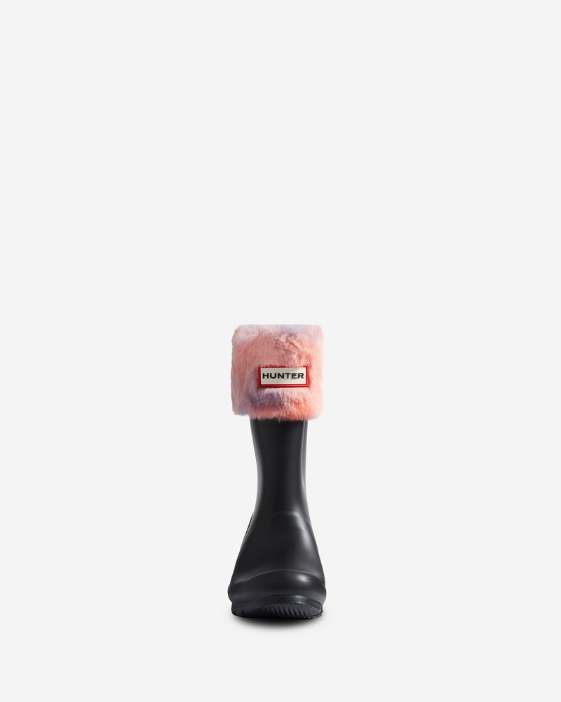 Hunter Faux Fur Boot Kids' Socks Black | 390898685