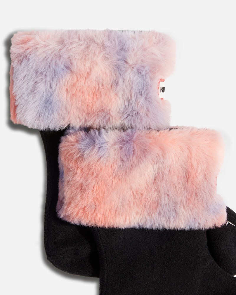 Hunter Faux Fur Boot Kids' Socks Black | 390898685