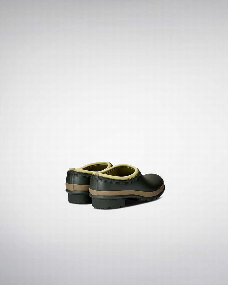 Hunter Gardener Men Clogs Olive | 622473521