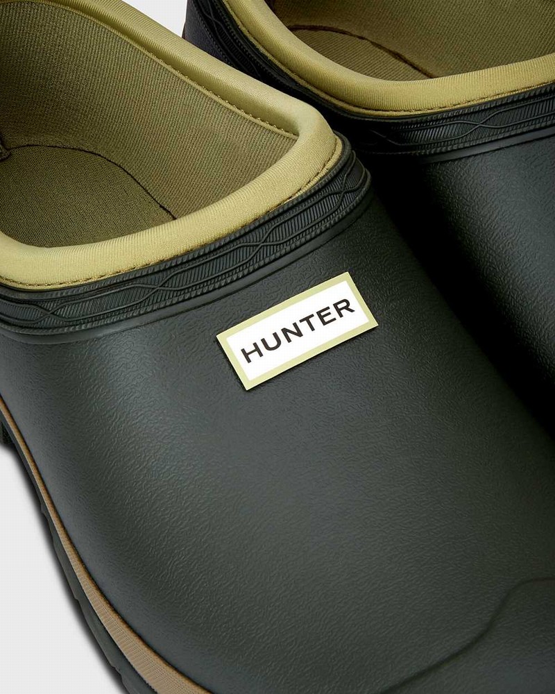 Hunter Gardener Men Clogs Olive | 622473521