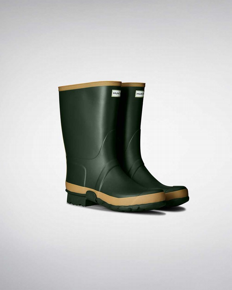 Hunter Gardener Men Wellington Boots Green | 214869206