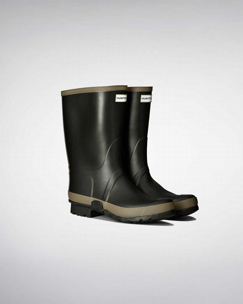 Hunter Gardener Men Wellington Boots Olive | 118216