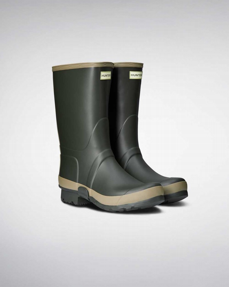 Hunter Gardener Men Wellington Boots Olive | 118216