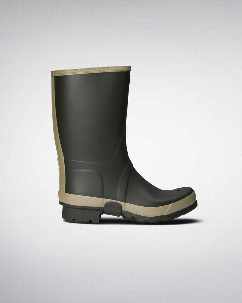 Hunter Gardener Men Wellington Boots Olive | 118216