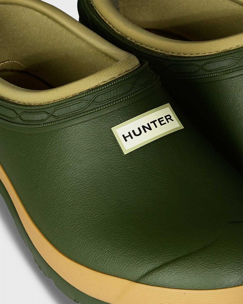 Hunter Gardener Technical Women Clogs Green | 934493420