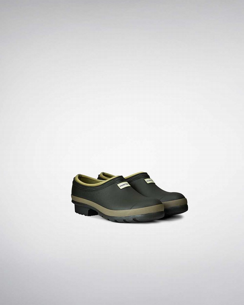 Hunter Gardener Technical Women Clogs Olive | 276962593