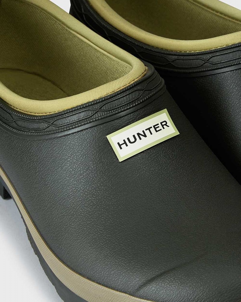Hunter Gardener Technical Women Clogs Olive | 276962593