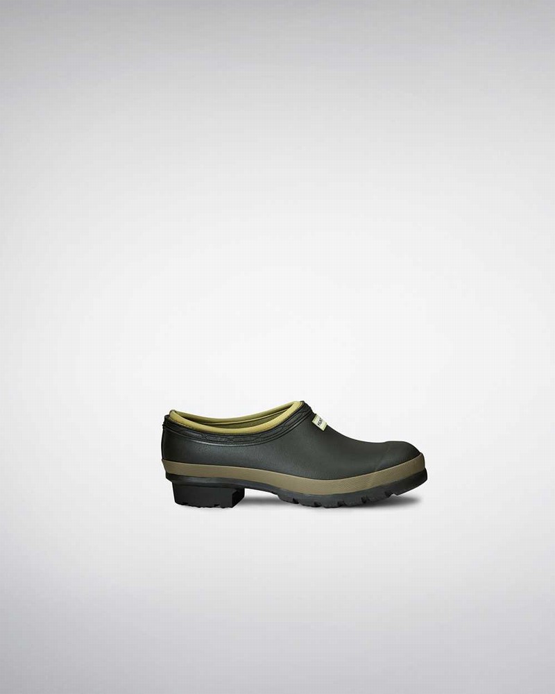 Hunter Gardener Technical Women Clogs Olive | 276962593