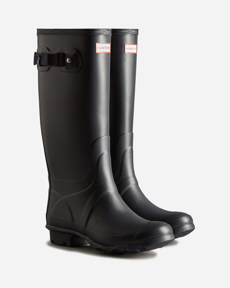 Hunter Huntress Wide Leg Women Wellington Boots Navy | 854627175
