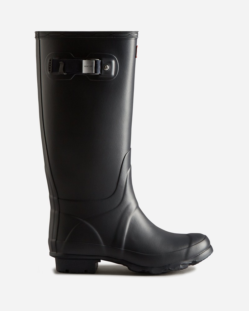 Hunter Huntress Wide Leg Women Wellington Boots Navy | 854627175