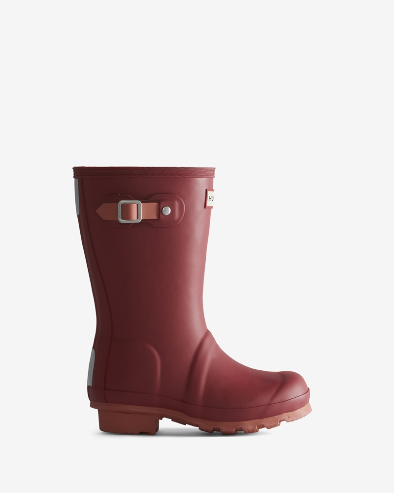 Hunter Insulated Kids\' Wellington Boots Burgundy | 298690756