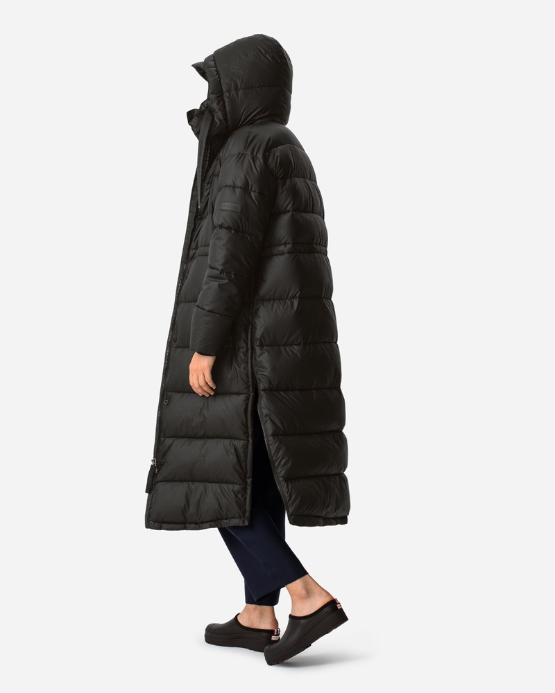 Hunter Intrepid Long Puffer Women Coats Black | 449480578