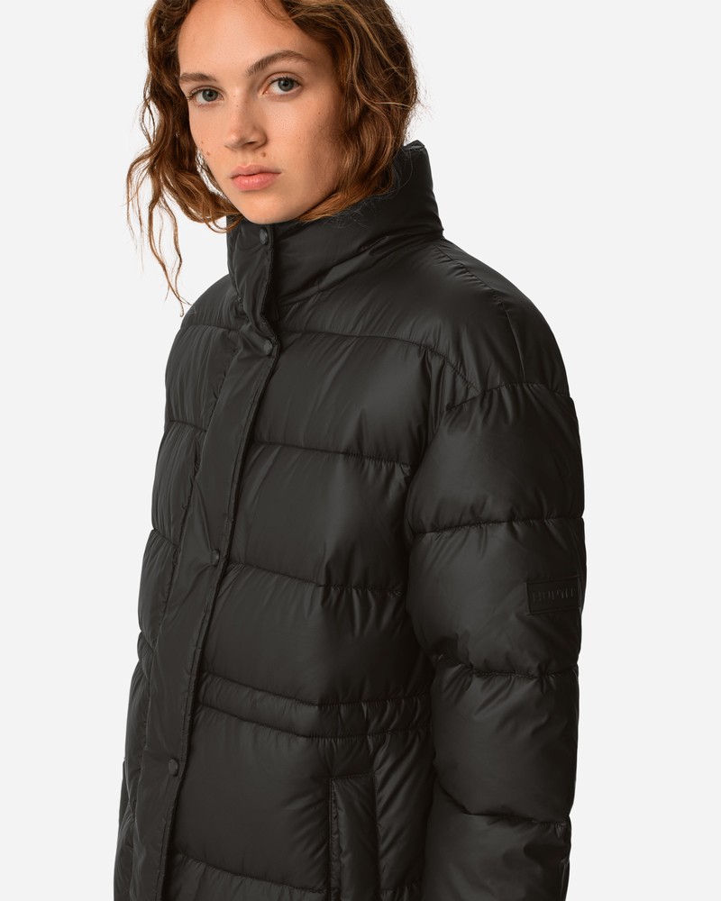 Hunter Intrepid Long Puffer Women Coats Black | 449480578